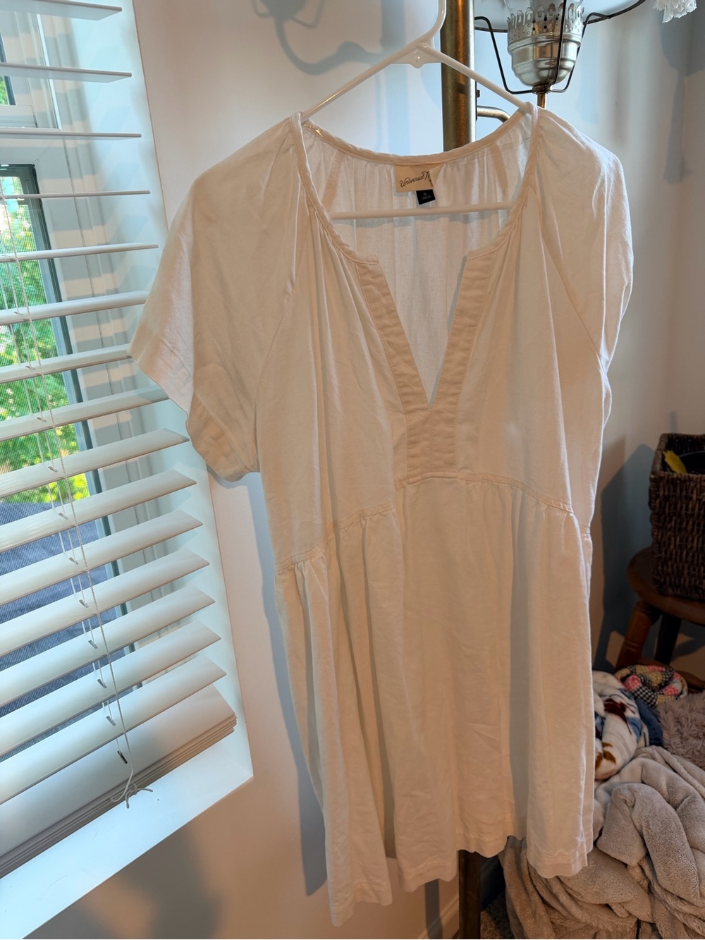 Lightweight White Linen Tunic Dress